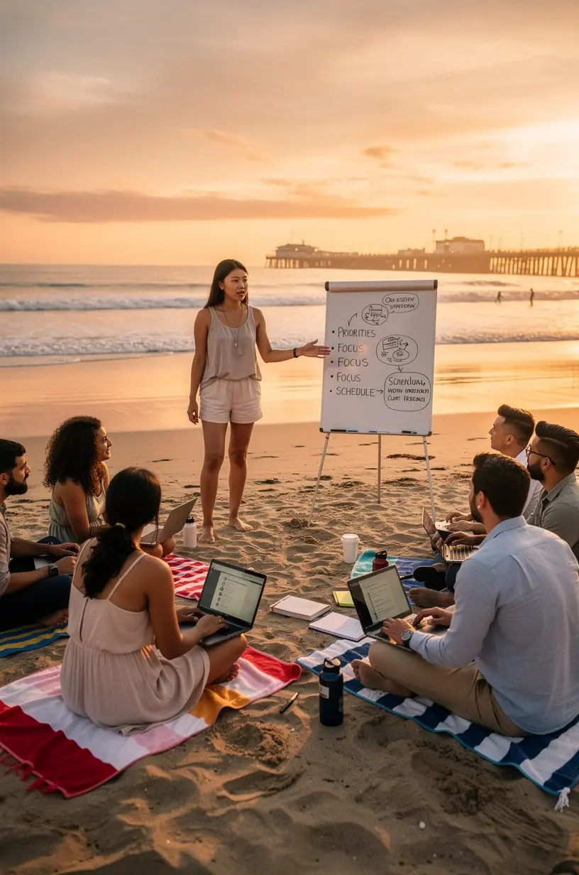 Flowchart diagram showing steps for optimizing workflow efficiency in a business environment.