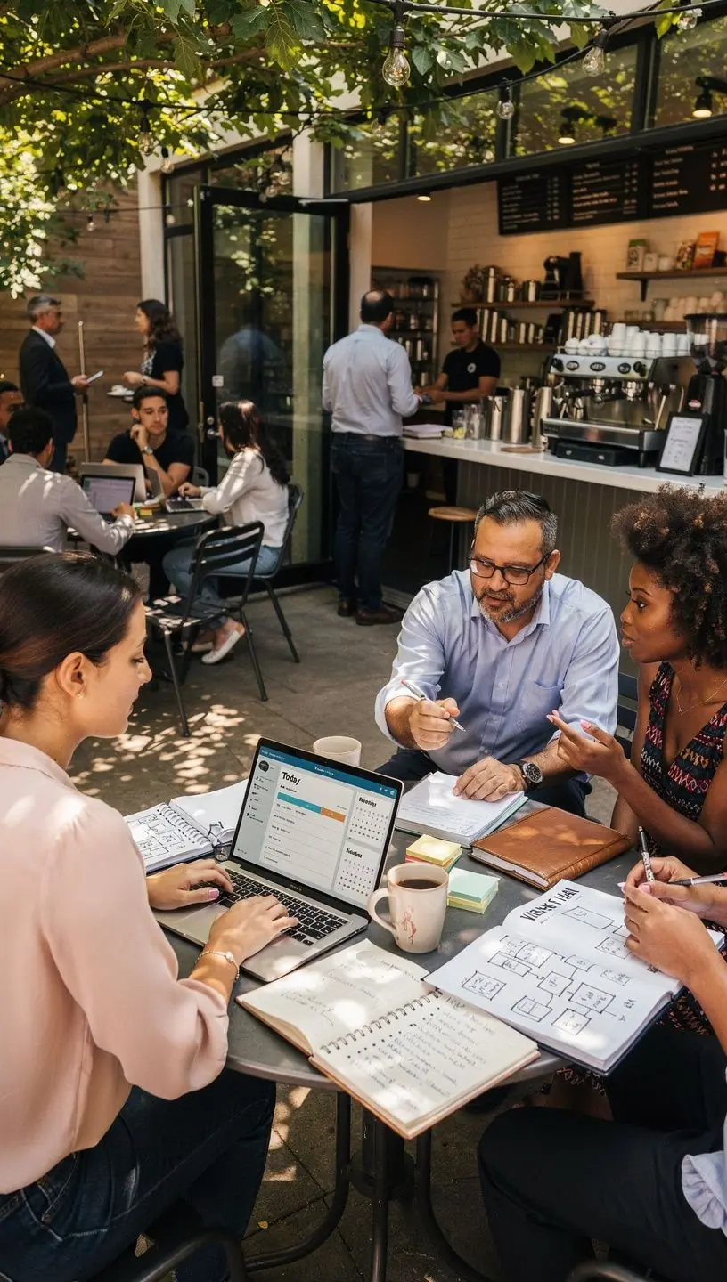 Person using a digital task management app on a tablet to organize daily priorities and deadlines.
